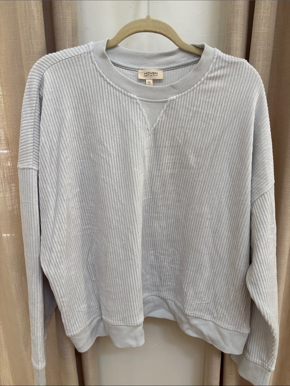 Haven well within velour ribbed sweatshirt